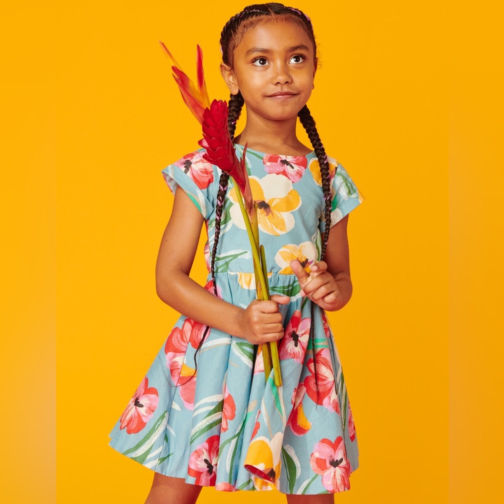 Tea Collection Button Back Skirted Dress
